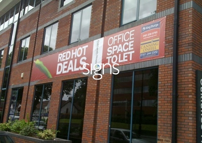 Office Space to Let Construction Site Banner