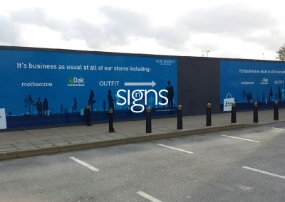 New Mersey Shopping Park Construction Hoarding Panels
