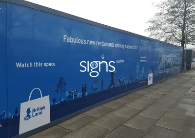 New Mersey Shopping Park Construction Hoarding Panels