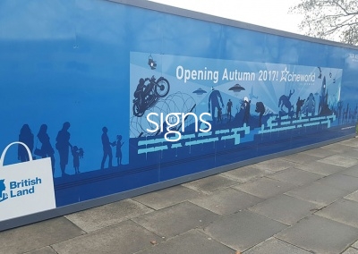 New Mersey Shopping Park Construction Hoarding Panels