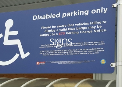 Disabled Parking Sign Post