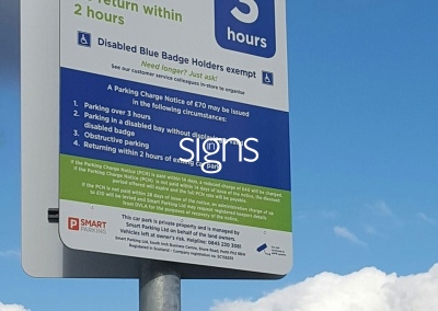 Car Park Sign Post