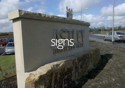 Astley Business Park Stone Sign