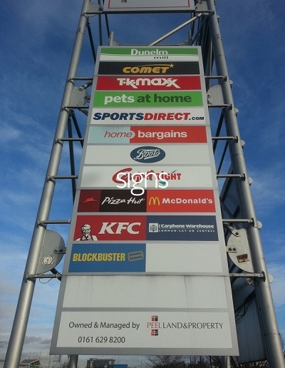 Peel Land and Property Retail Totem Signage