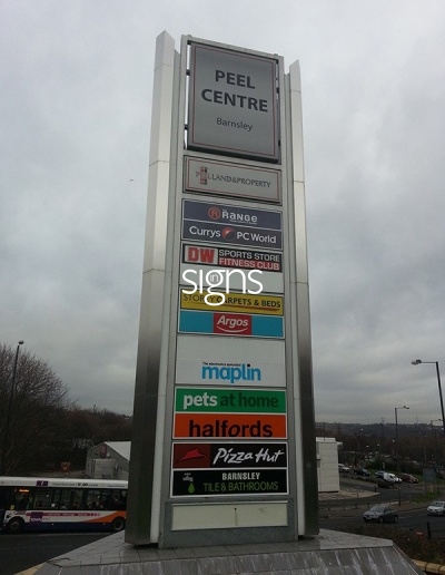 Peel Centre Barnsley Retail Park Totem Signage