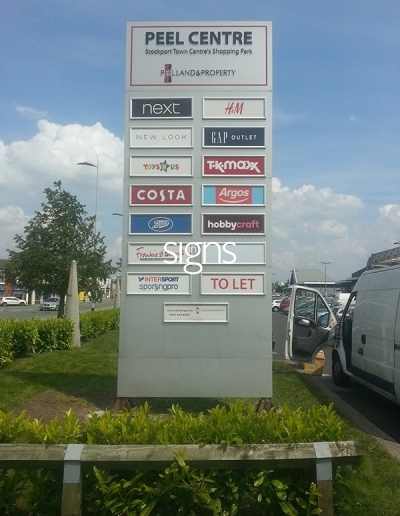 Peel Centre Shopping Park Totem Signage