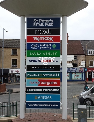 St. Peters Retail Park Totem Signage