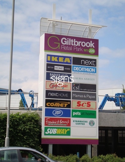 Giltbrook Retail Park Totem Signage