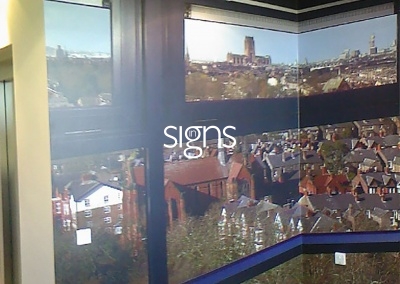 Background Window Vinyl Signs