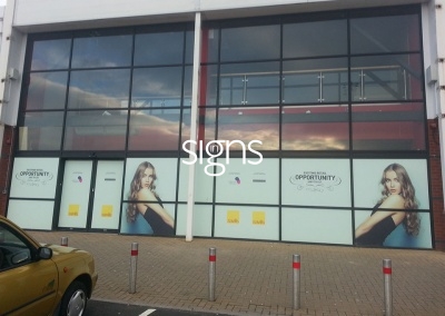 Retail Unit to Let Window Vinyl Signs