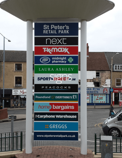 St. Peters Retail Park Sign