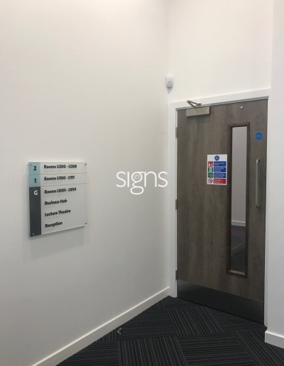 College Acrylic Directory Signs